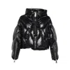 Khrisjoy Quilted-hooded Puffer Jacket In Black