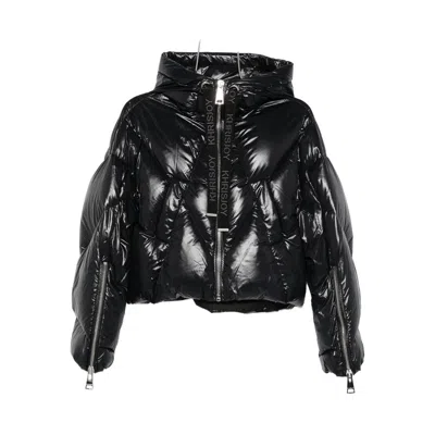 Khrisjoy Quilted-hooded Puffer Jacket In Black