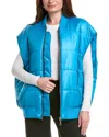 Khrisjoy Patch Puffer Down Vest In Blue