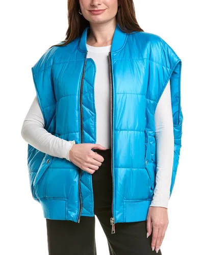 Khrisjoy Oversized Bomber Vest In Blue