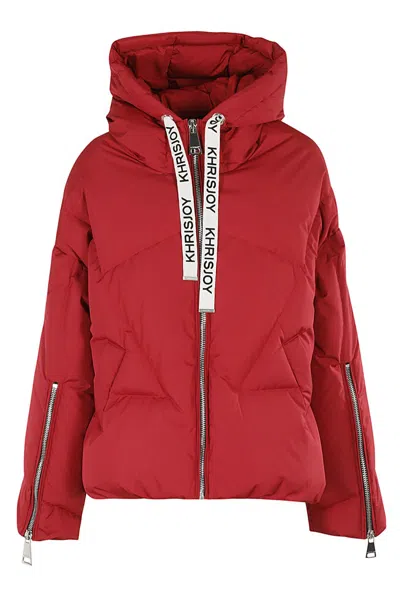 Khrisjoy Iconic' Red Polyester Blend Down Jacket