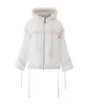 Khrisjoy Oversized Lace-up Puffer Jacket In White