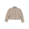 Khrisjoy Long-sleeved Down Jacket In Gray