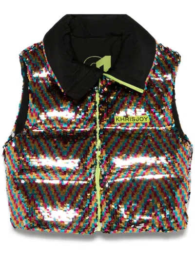 KHRISJOY PAILLETE-EMBELLISHED SKI GILET 