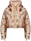 Khrisjoy Embellished Polyester Khris Down Jacket In Neutrals