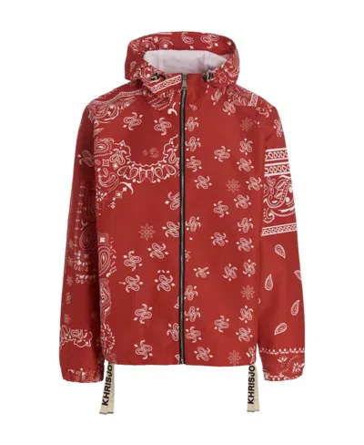 KHRISJOY PAISLEY-EMBROIDERY HOODED JACKET