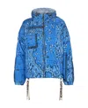 Khrisjoy Men's Puff Bandana Corduroy Hooded Down Jacket In Blue