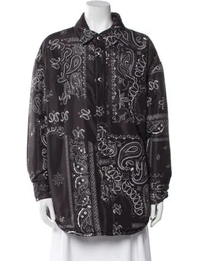 Pre-owned Khrisjoy Paisley Print Jacket In Black