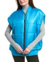 Khrisjoy Patch Puffer Down Vest In Blue