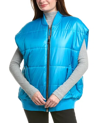 Khrisjoy Patch Puffer Down Vest In Blue