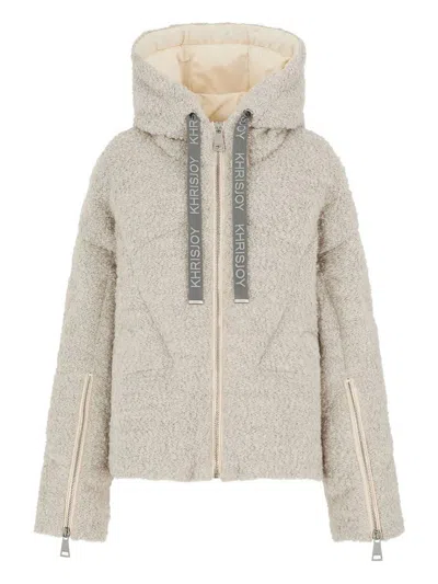 Khrisjoy Pearl Grey Acrylic Polyester Wool In Neutral