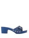 Khrisjoy Pescura Ibiza Sandals In Blackberry Blue - Kj X Scholl In Blue