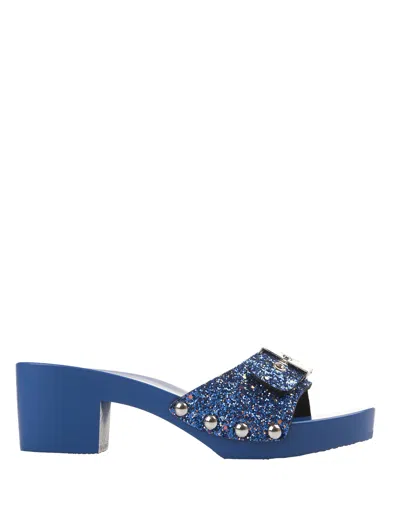 KHRISJOY PESCURA IBIZA SANDALS IN BLACKBERRY BLUE - KJ X SCHOLL
