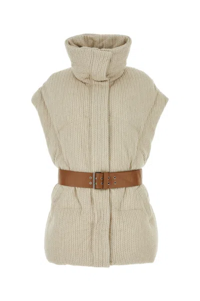 KHRISJOY KHRISJOY SAND KNIT SLEEVELESS NEW ICONIC DOWN JACKET