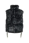Khrisjoy Men Printed Corduroy Oversize Sleeveless Down Jacket