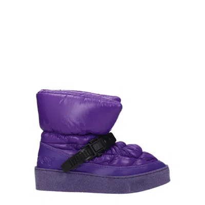 Khrisjoy Polyester Ankle Women's Boots In Purple