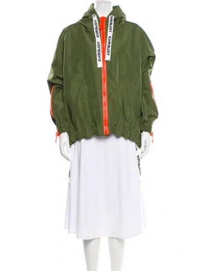 Pre-owned Khrisjoy Printed Bomber Jacket In Green