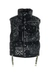 Khrisjoy Men Printed Corduroy Oversize Sleeveless Down Jacket