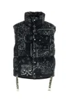 Khrisjoy Printed Corduroy Oversize Sleeveless Down Jacket