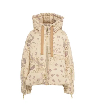 Khrisjoy Long-sleeved Down Jacket In Neutrals