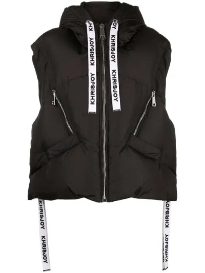 Khrisjoy Quilted Hooded Gilet In Black