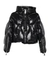 Khrisjoy Quilted-hooded Puffer Jacket In Black