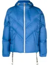 Khrisjoy Quilted Hooded Jacket In Blue