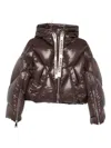 Khrisjoy Quilted Hooded Jacket In Brown
