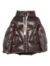 Khrisjoy Khris Iconic Milano Shiny Jacket In Brown