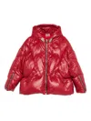 Khrisjoy Quilted Hooded Jacket In Red