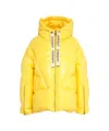 Khrisjoy Quilted Puffer Jacket With Glossy Finish In Yellow
