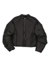 Khrisjoy Quilted Zip-front Jacket In Black