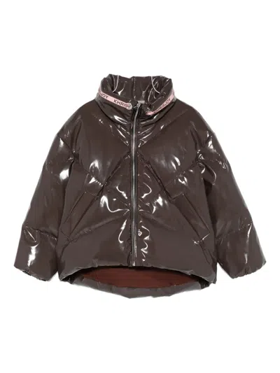 Khrisjoy Quilted Zip-up Padded Jacket In Brown