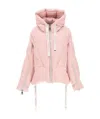 Khrisjoy Quilted Zip-up Shiny Puffer Jacket In Nude