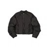 Khrisjoy Quilted Zip-front Jacket In Black