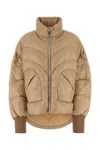 Khrisjoy Beige Nylon Down Jacket In Beige O Tan