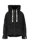 Khrisjoy Black Down Jacket With Branded Drawstring In Black