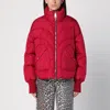 Khrisjoy Corazon Shiny Down Jacket In Ruby Red
