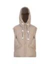 Khrisjoy Sand Khris Iconic Padded Gilet In Brown