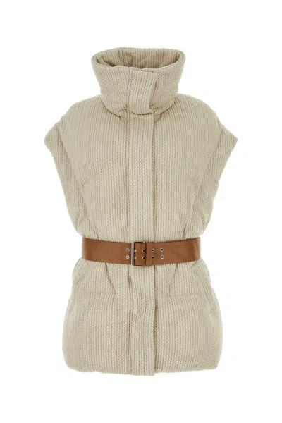 KHRISJOY KHRISJOY SAND KNIT SLEEVELESS NEW ICONIC DOWN JACKET