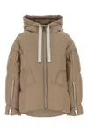 Khrisjoy Women Sand Polyester Blend Milano Down Jacket In Sand