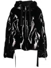 Khrisjoy Sequined Padded Jacket In Black