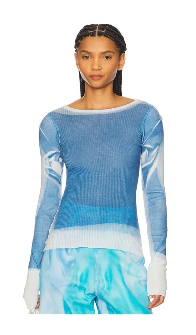 Khrisjoy Shade Long Sleeve Tee In Blue
