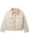 Khrisjoy Shearling-collar Jacket In Neutrals