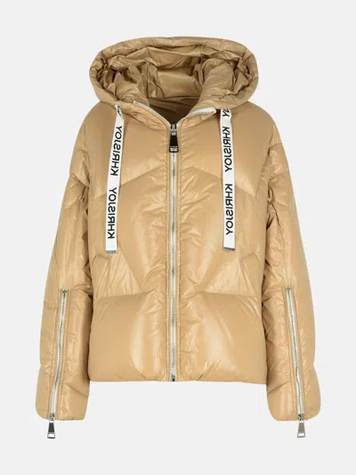 Khrisjoy 'shiny' Beige Polyamide Down Jacket