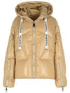 Khrisjoy Shiny Down Hooded Jacket In Cream