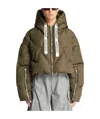 Khrisjoy Nylon Down Jacket With Hood And Padded Design In Gray