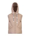 Khrisjoy Sand Khris Iconic Padded Gilet In Nude
