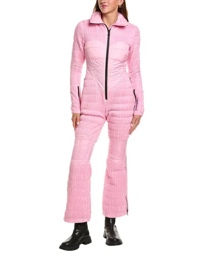 Khrisjoy Smocked Ski Catsuit In Pink