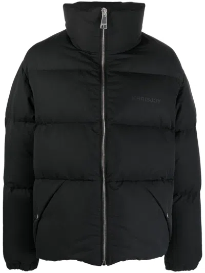 Khrisjoy Stitch-detail Puffer Jacket In Black